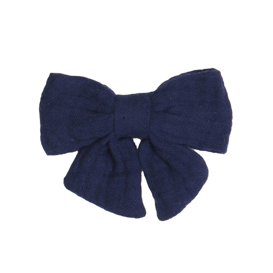 Muslin Tie Bow Clip