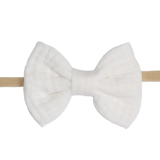 Muslin Bow Headband